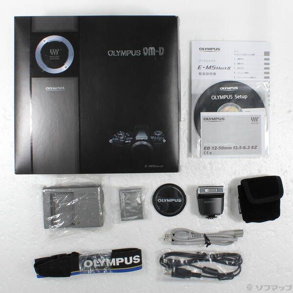 OLYMPUS OM-D E-M5 Mark II 12-50mm レンズキット 中古品〕 OM-D E-M5 Mark II 12-50mm EZレンズキット (シルバー)【262