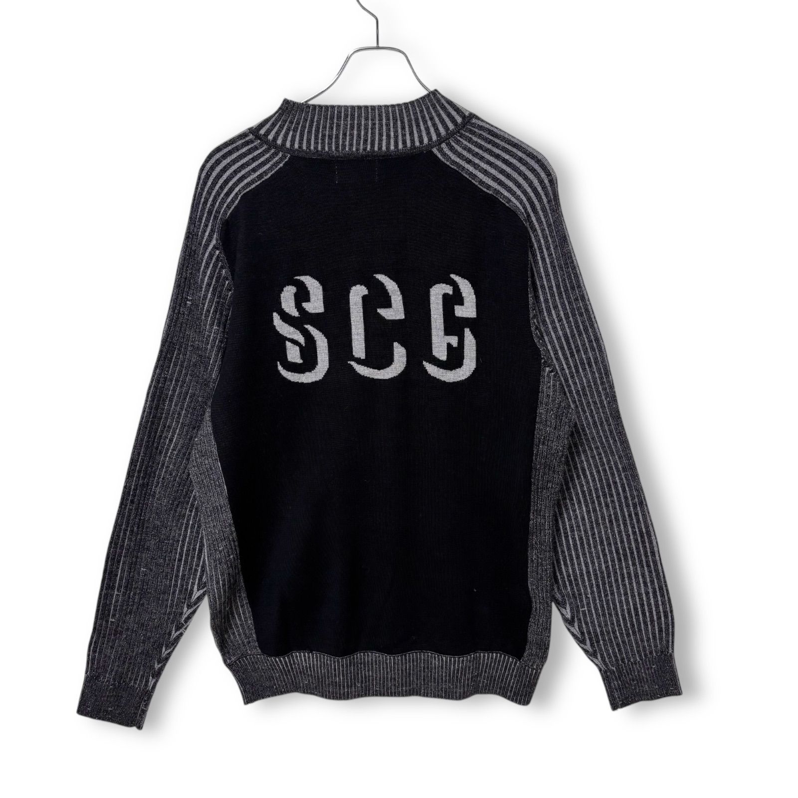 未使用タグ付 S.C.G SINACOVA シナコバ ハーフジップニット 豪華