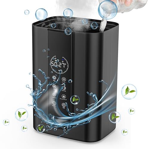 AI知能恒湿 加湿器 ハイブリッド式 大容量 5 L分離式水タンク 上部給水 超音波式 アロマオイル対応 自動湿度コントロール 空焚き防止 省エネ 6段階加湿 切タイマー 乾燥対策 花粉症対策 PSE認証済みpo 112 d 101 b