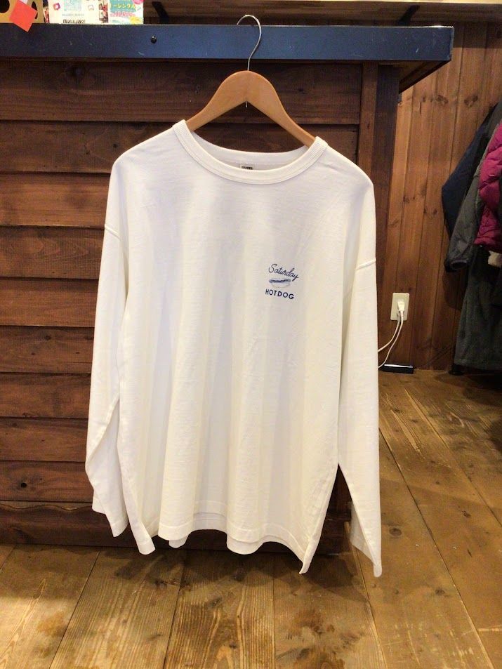 BARNS バーンズ アウトフィッターズ 90 s BIG 9 SLV PT T ビッグ ９スリーブ プリント ティー BR 25333 10 WHT XLサイズ