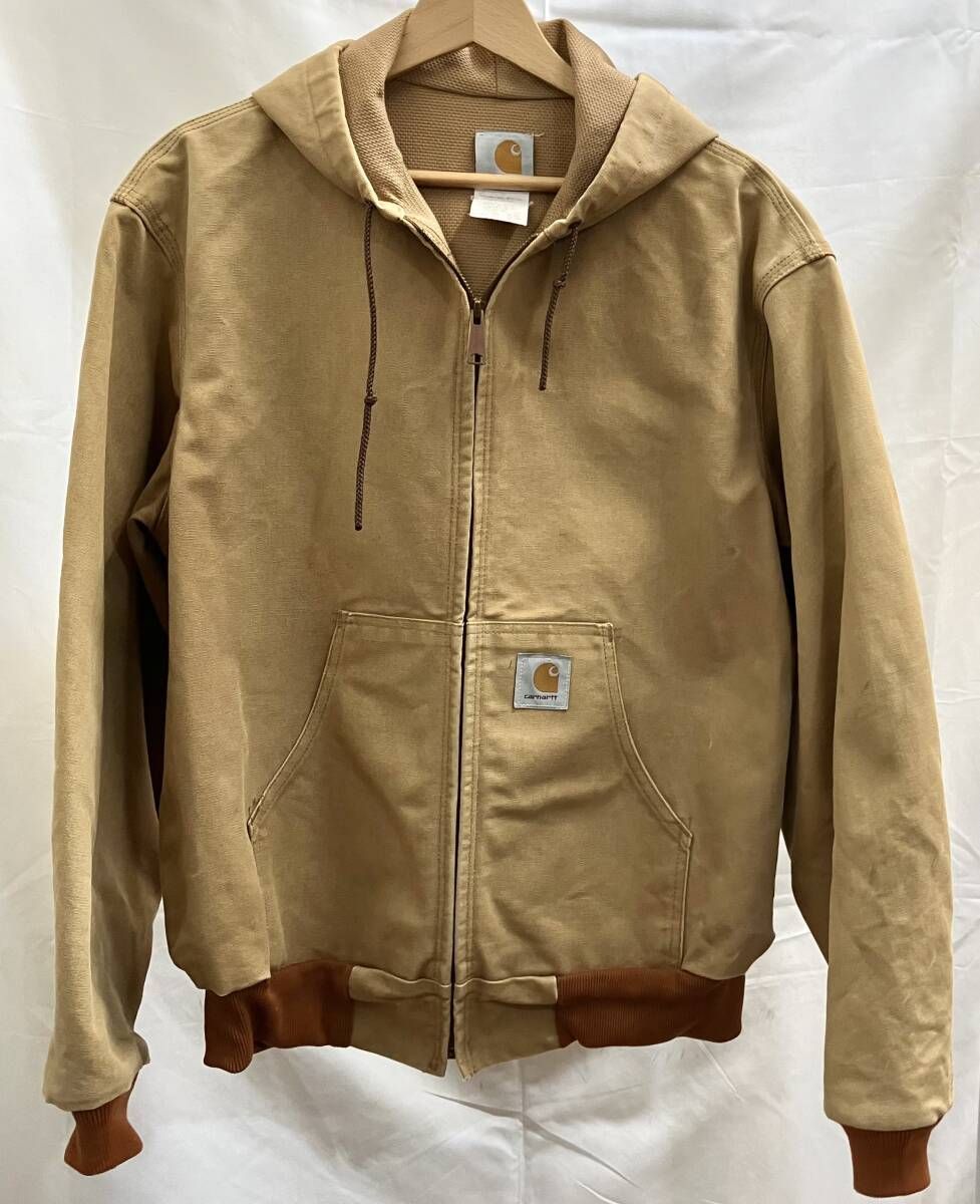 Carhartt カーハート ダメージ有 アクティブジャケット 古着 サイズL オーカー