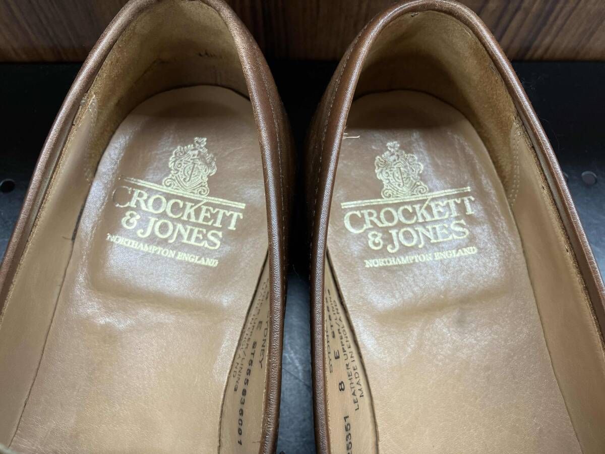  JONES クロケット ジョーンズ ローファー 8インチ 26 cm メンズ レザー コインローファー ブラウン その他 靴