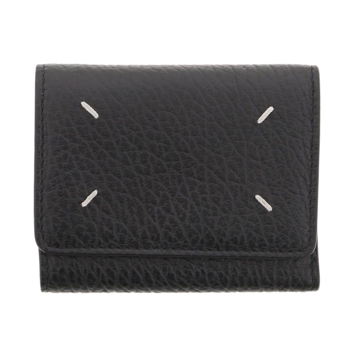 Maison Margiela メゾン マルジェラ 4ステッチ 三つ折り財布 メンズ レザー ブラック