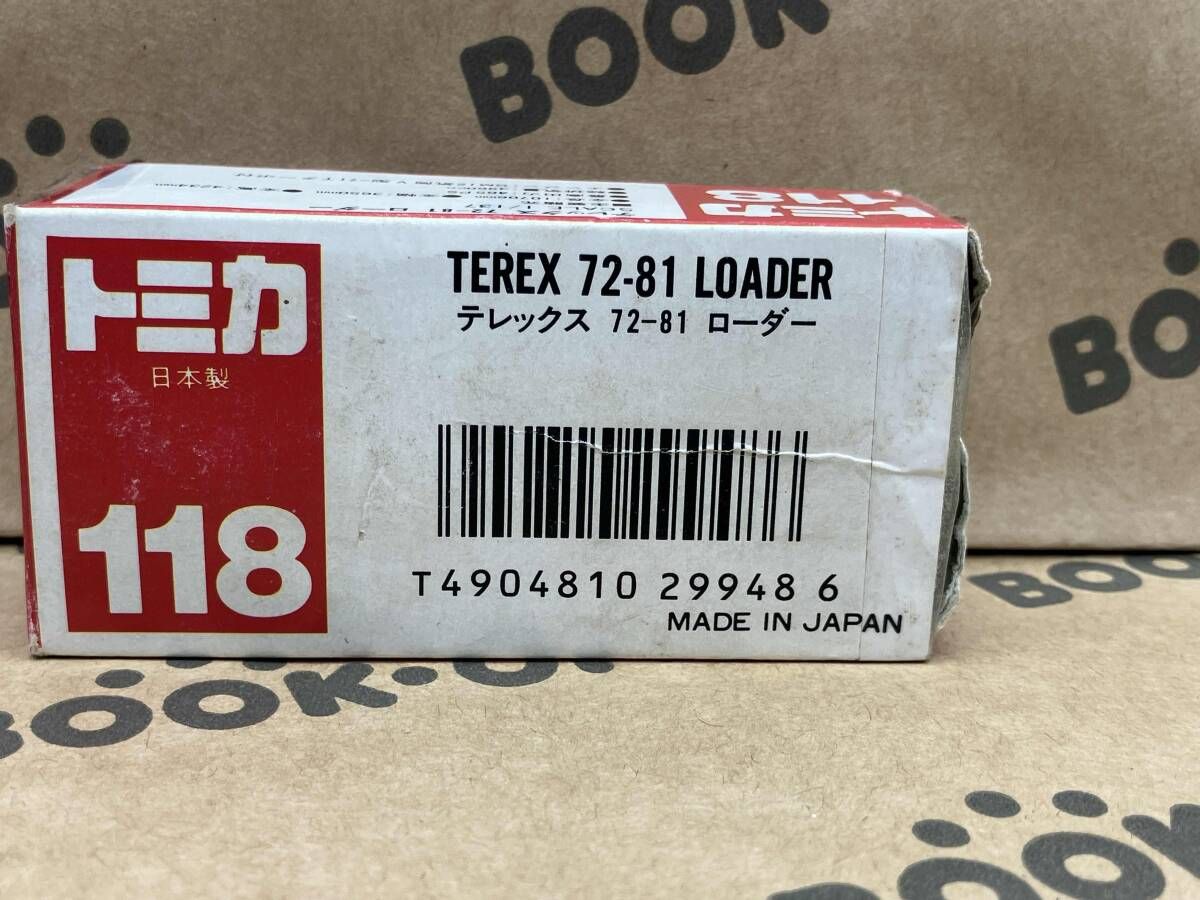 トミカ No.118 テレックス 72-81 ローダー 赤箱 ロゴ赤字 日本製