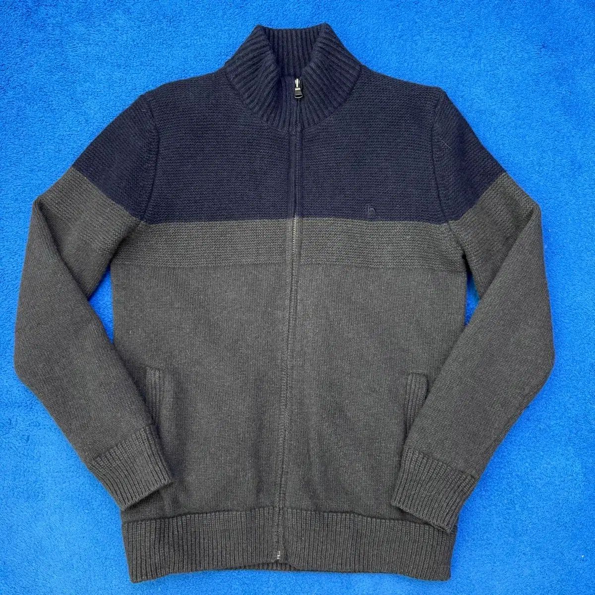 HAZZYS へジス 防風ニット ジップアップ カーディガン95