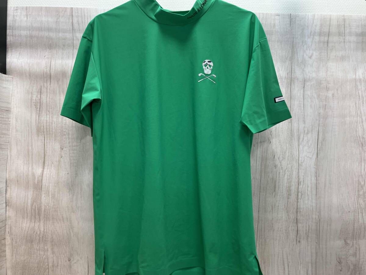 MARK LONA Jaded Punching Mock neck shirts マークアンドロナ Mサイズ グリーン メンズゴルフウェア ゴルフ