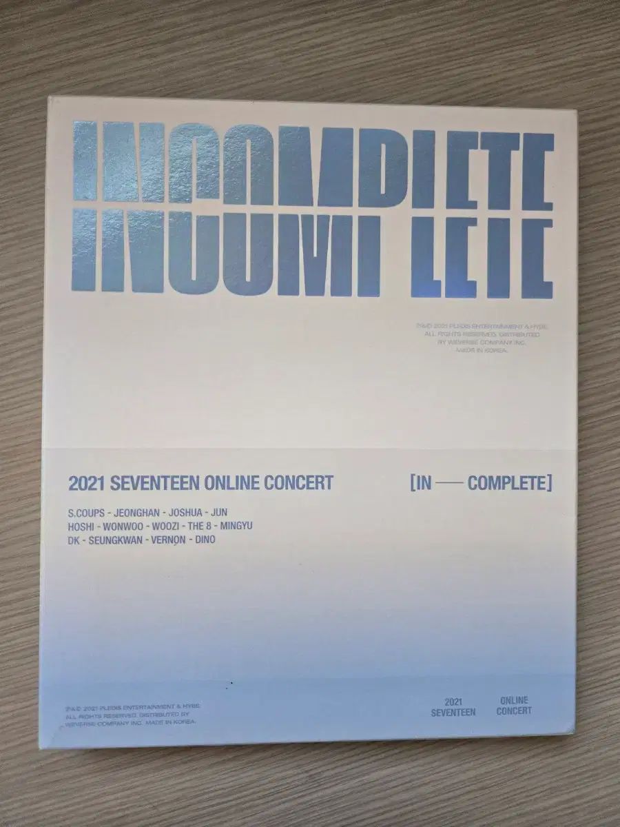 SEVENTEEN INCOMPLETE ブルーレイ