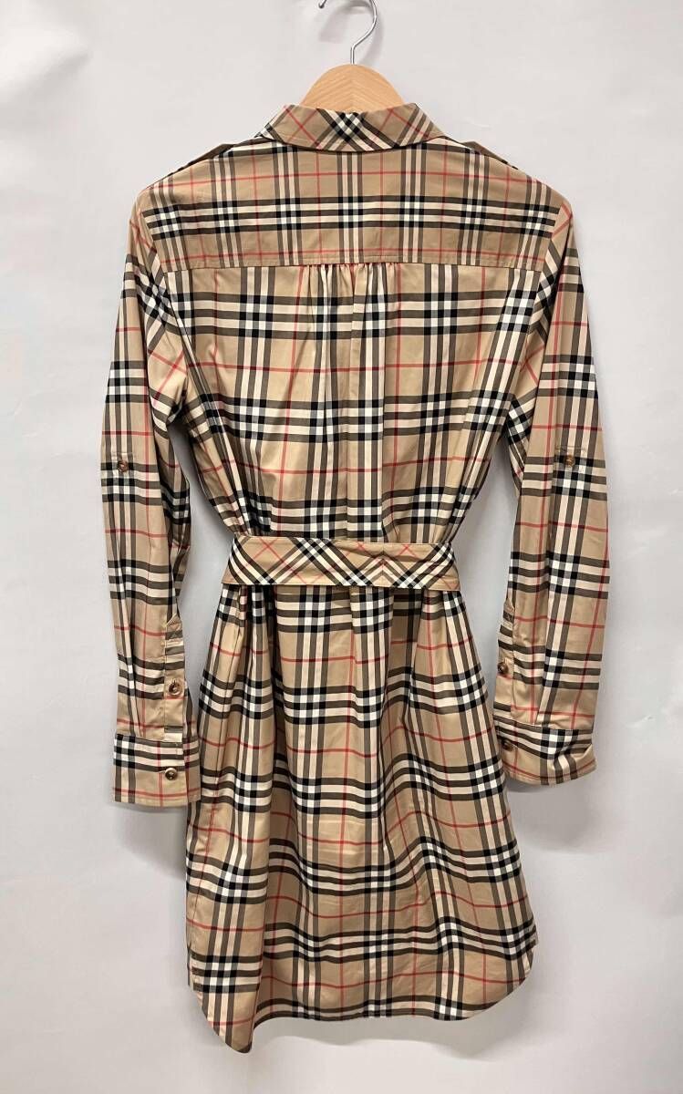 ノバチェック ベルト付き長袖ワンピース 8029535 バーバリー