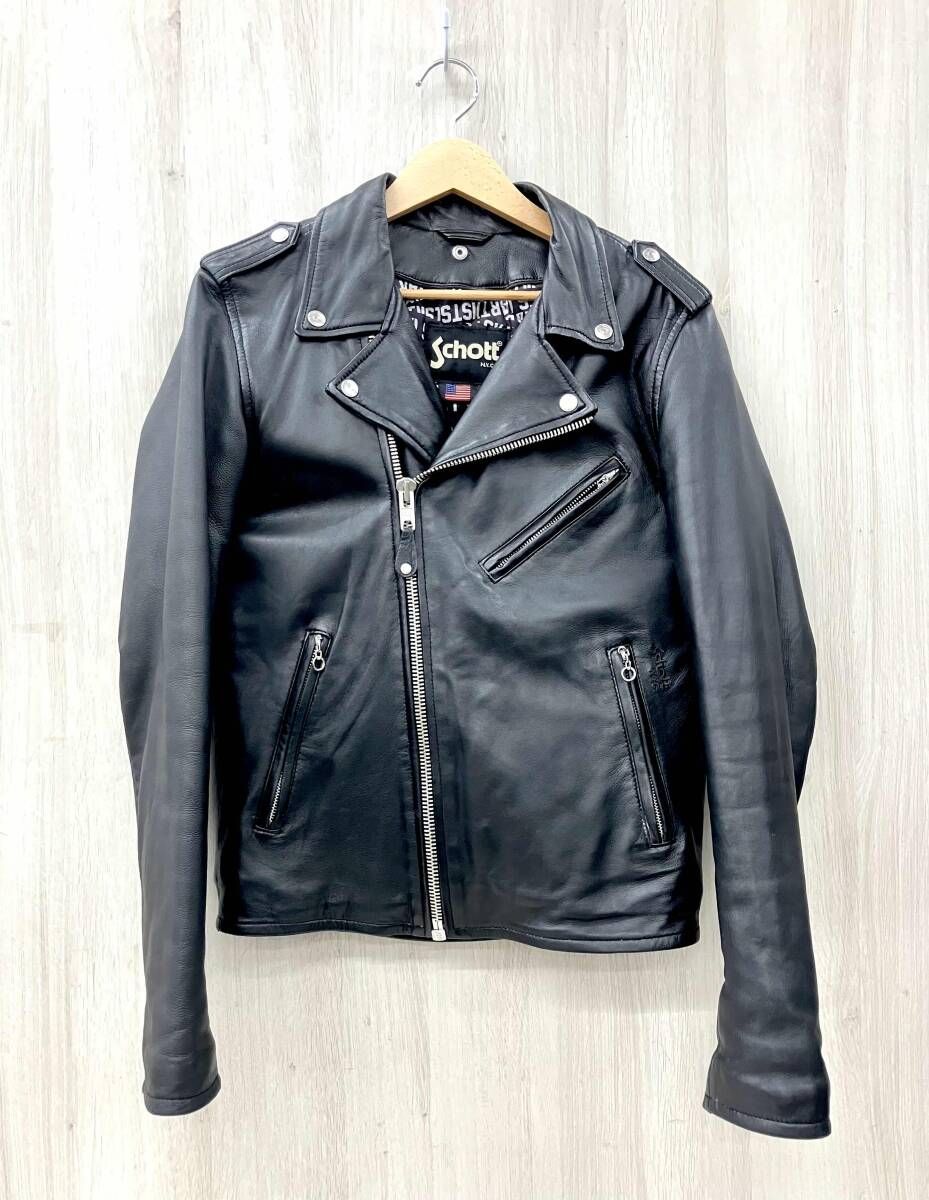SCHOTT ショット ダブルライダース LC 1140 A 袖ロル有 ブラック Sサイズ