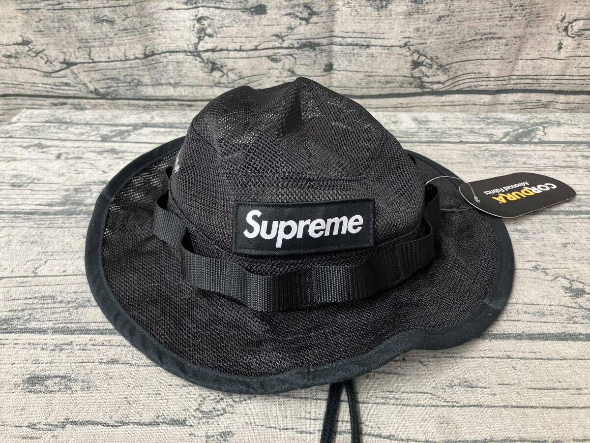 Supreme シュプリーム ハット メッシュ 23 ss Mesh Cordura Hat ブラック 約62 cm