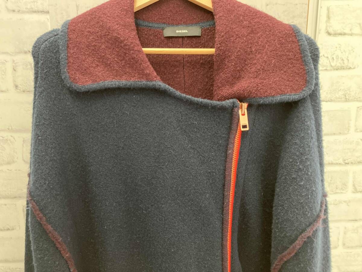 DIESEL/ジップアップニットコート/Mサイズ/マルチカラー DIESEL/ジップアップニットコート/Mサイズ/マルチカラー