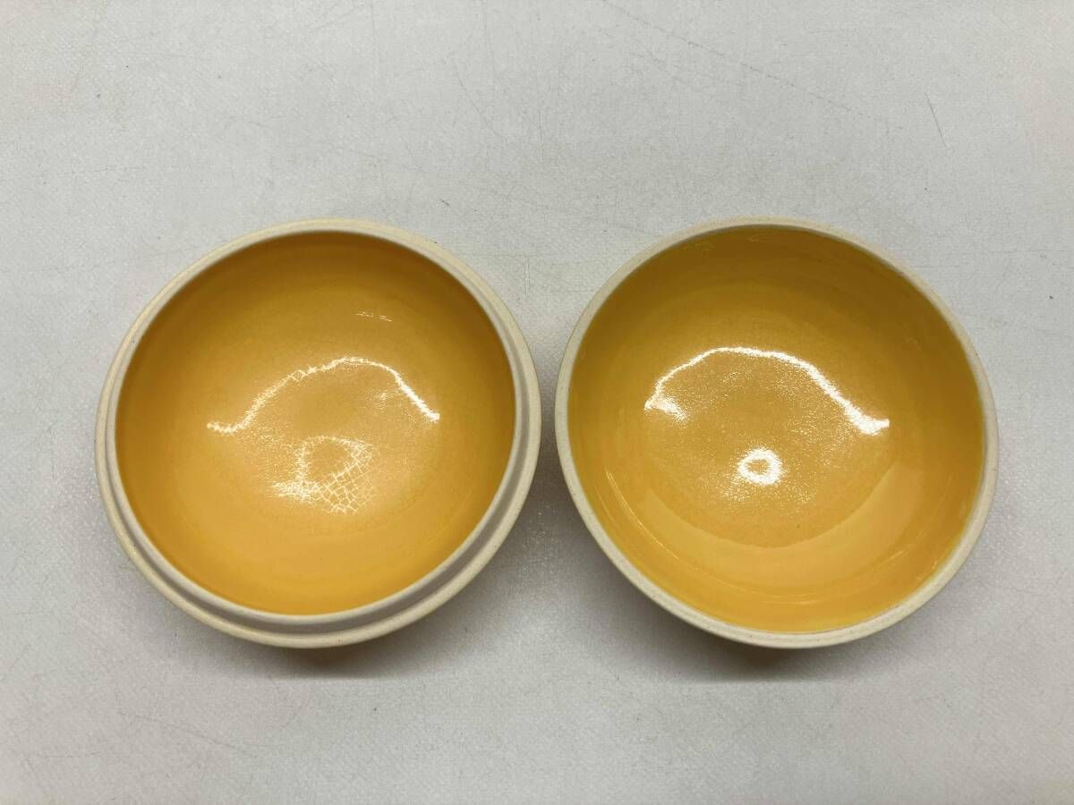 美術品・アンティーク・コレクション 茶道具 香合 2点 交趾柘榴香合 黄