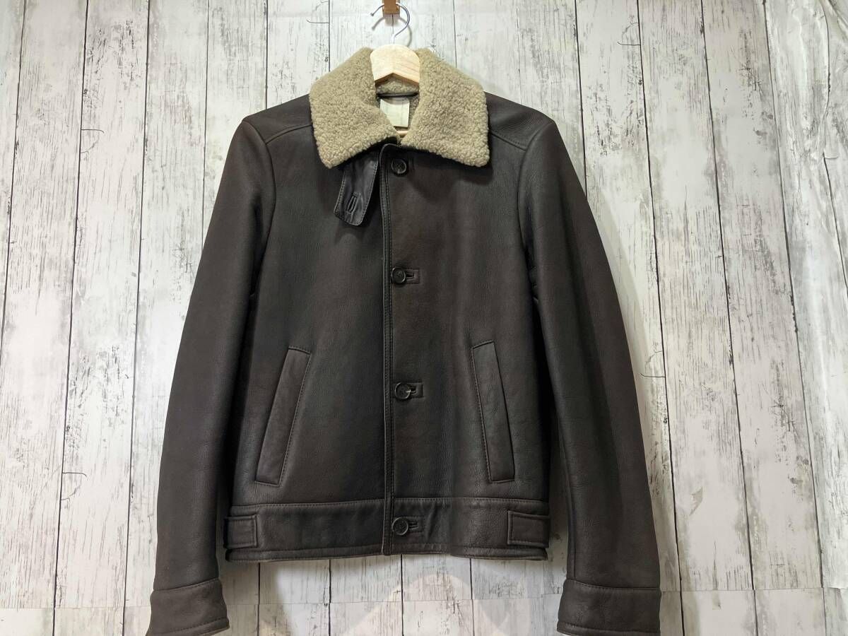 RUFFO ルッフォ イタリア製 ムートンレザージャケット ブラウン 46