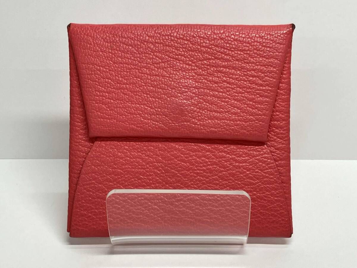 HERMES バスティア X刻印 010 ZA ピンク コインケース エルメス