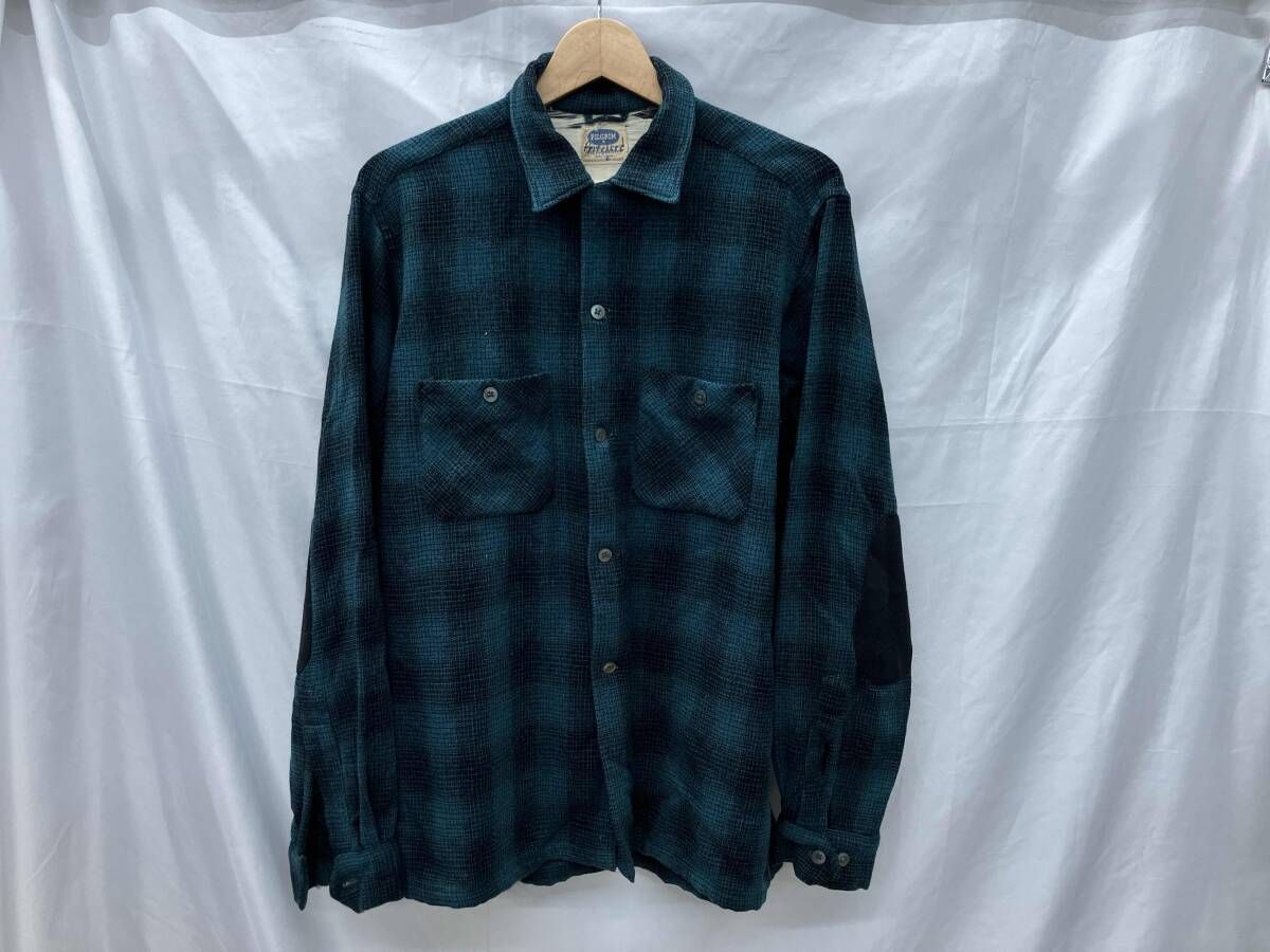 PILGRMピルグリム ネルシャツ 60 s 70 古着 グリーン系 サイズは商品説明参照