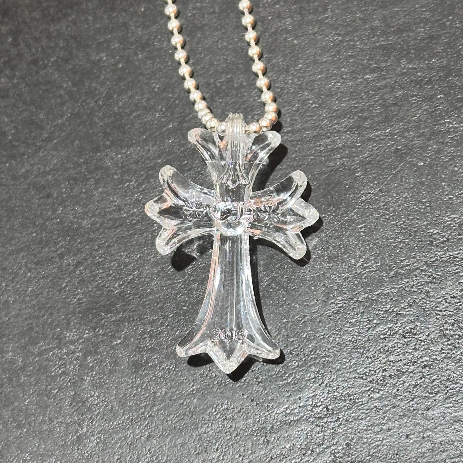 未使用 CHROME HEARTS ラバーネックレス シリコン クロス ネックレス