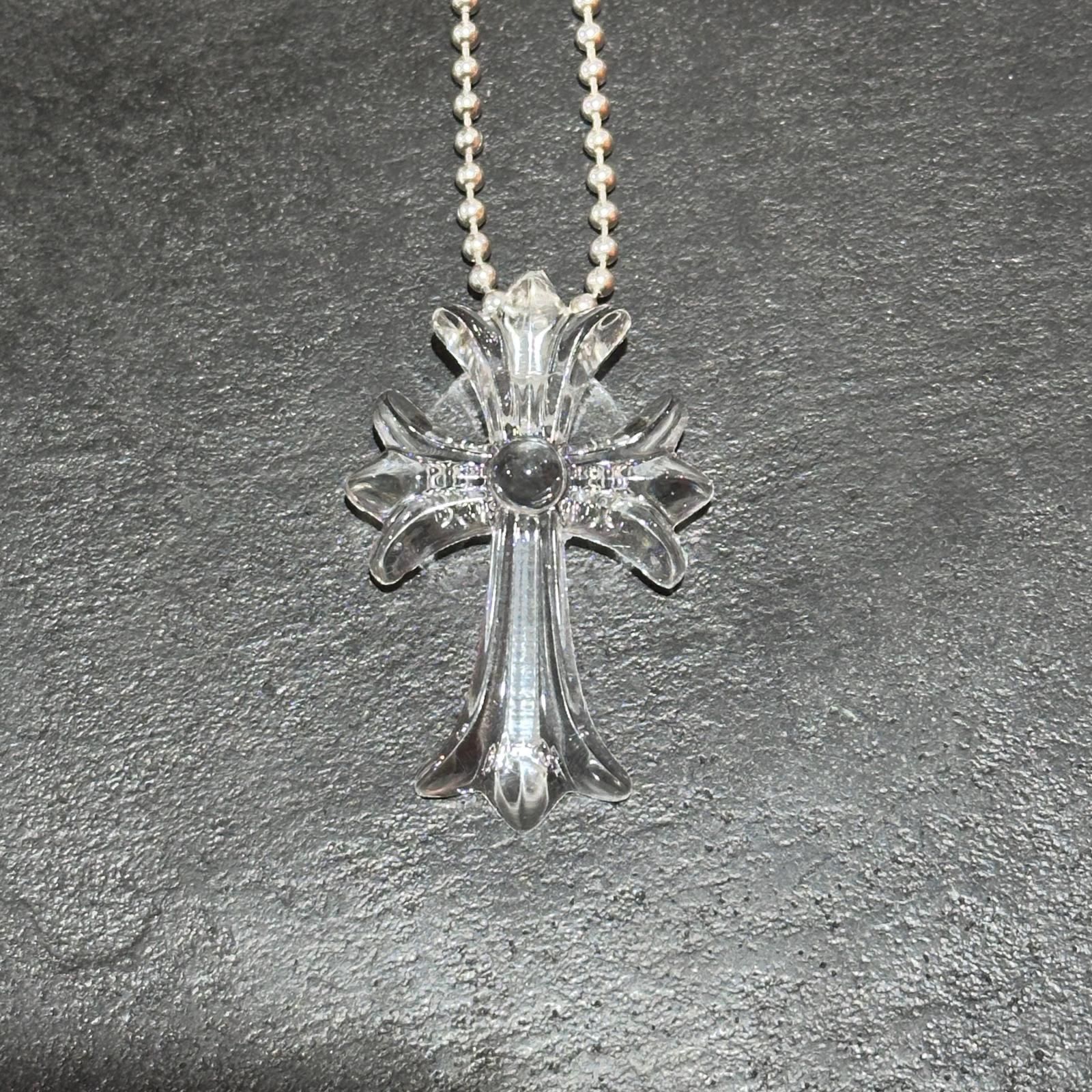 chrome hearts クロムハーツ ラバー ネックレス クリア 正規店購入 未使用 CHROME HEARTS ラバーネックレス シリコン クロス ネックレス