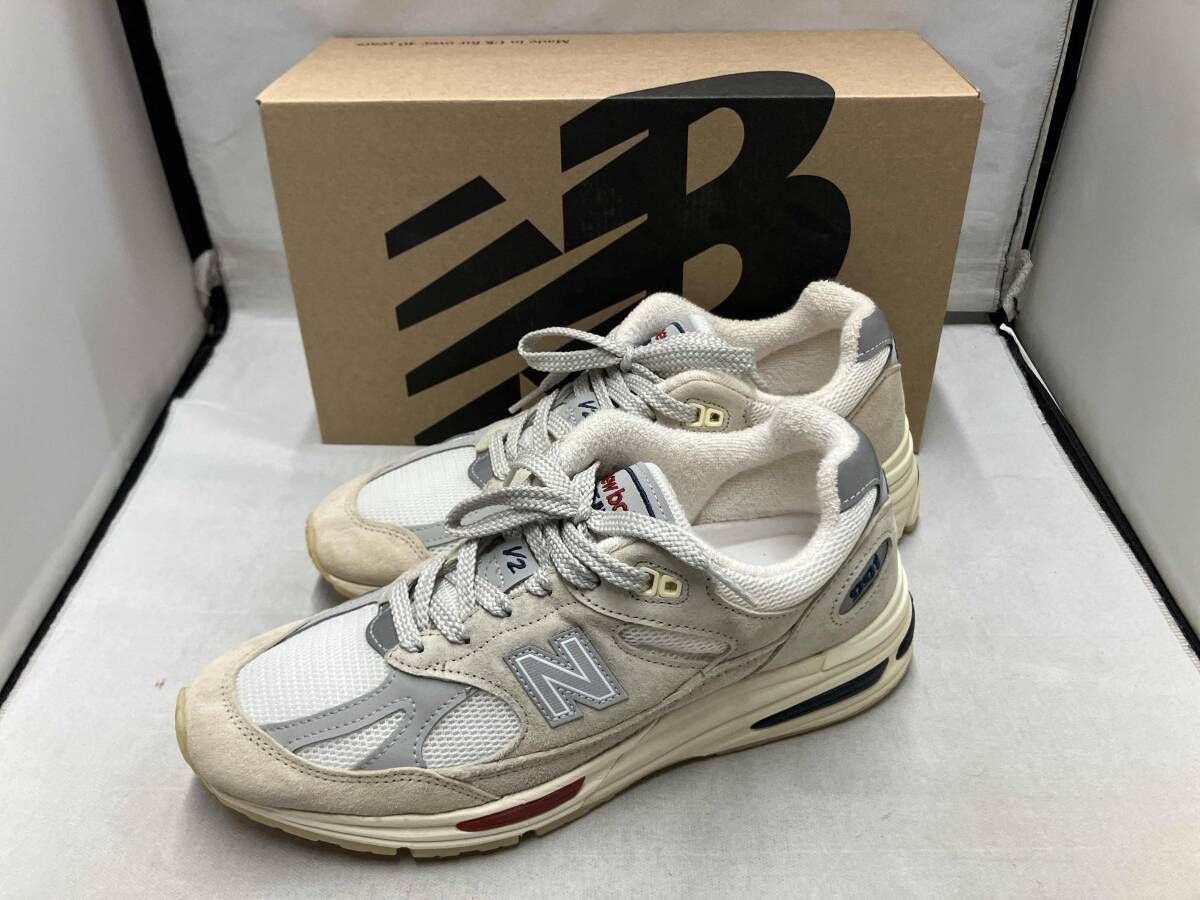 new balance／ニューバランス ｽﾆｰｶｰ U991VS2 ﾎﾜｲﾄ サイズ25.5 - メルカリ