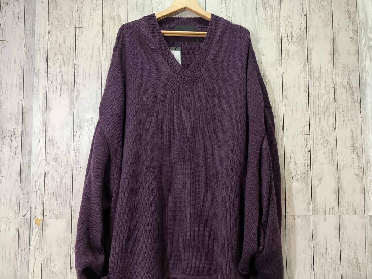 パープル KEISUKE YOSHIDA 吉田圭佑 CAPE PULLOVER SCHOOL SWEATER ニットポンチョ サイズ