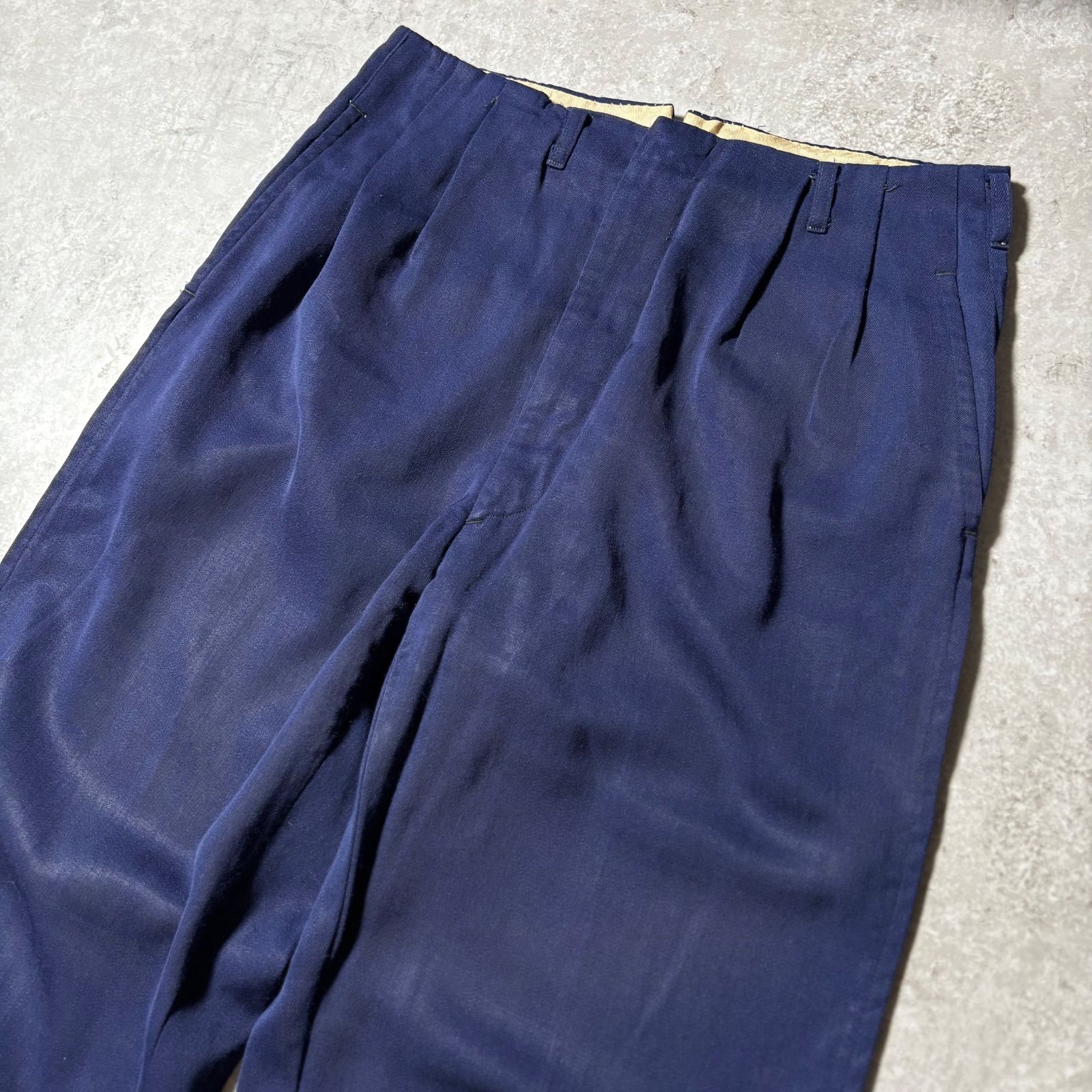 50s vintage wool gabardine slacks ナス紺 50s vintage wool gabardine slacks ナス紺