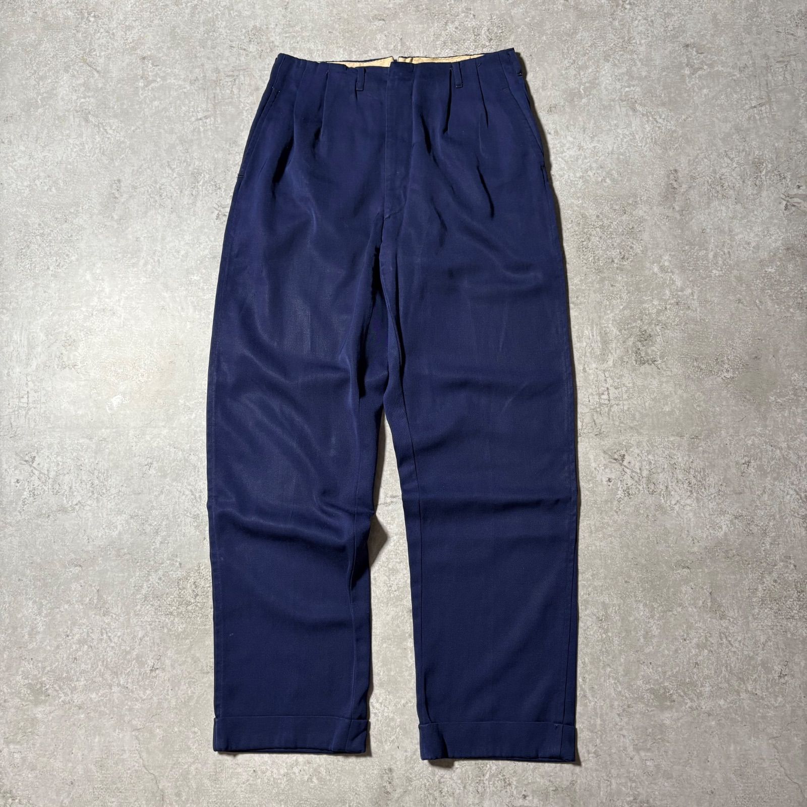 50s rayon gabardine slacks 茄子紺 50s Rayon Gabardine Slacks 茄子紺
