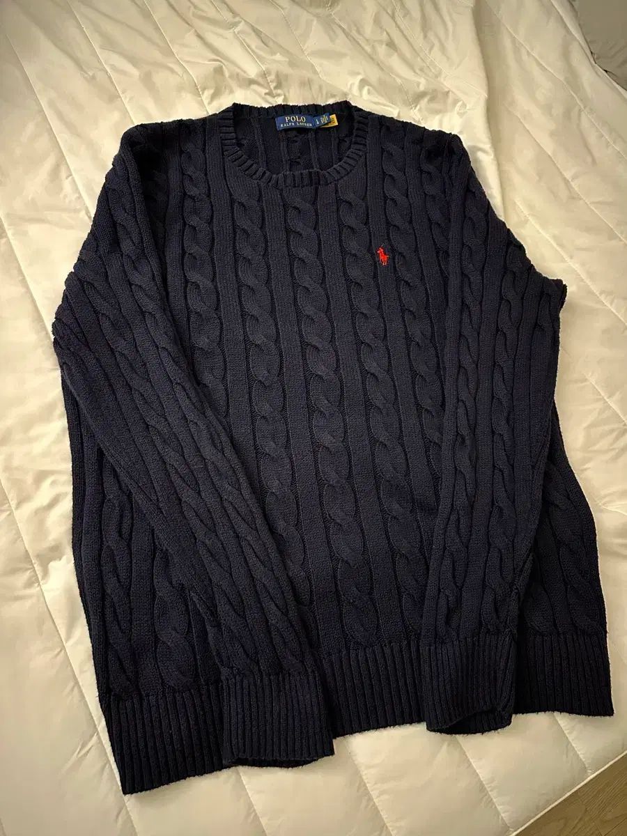 グッズ売り 注文 ポロ ラルフローレン ネイビー ケーブル編み ニット この秋は