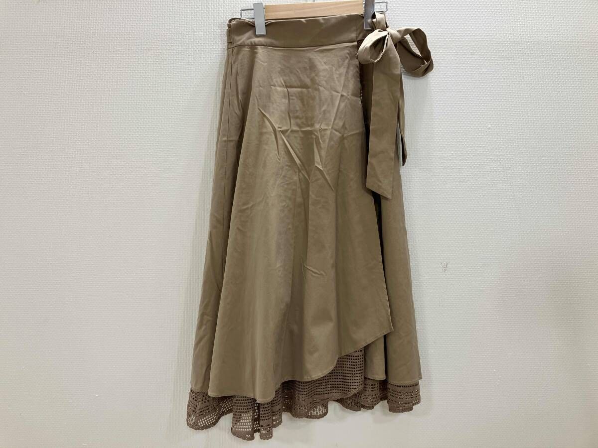 UNITED TOKYO ユナイテッドトーキョー ラップスカート 巻きスカート 膝丈スカート ベージュ 1 春