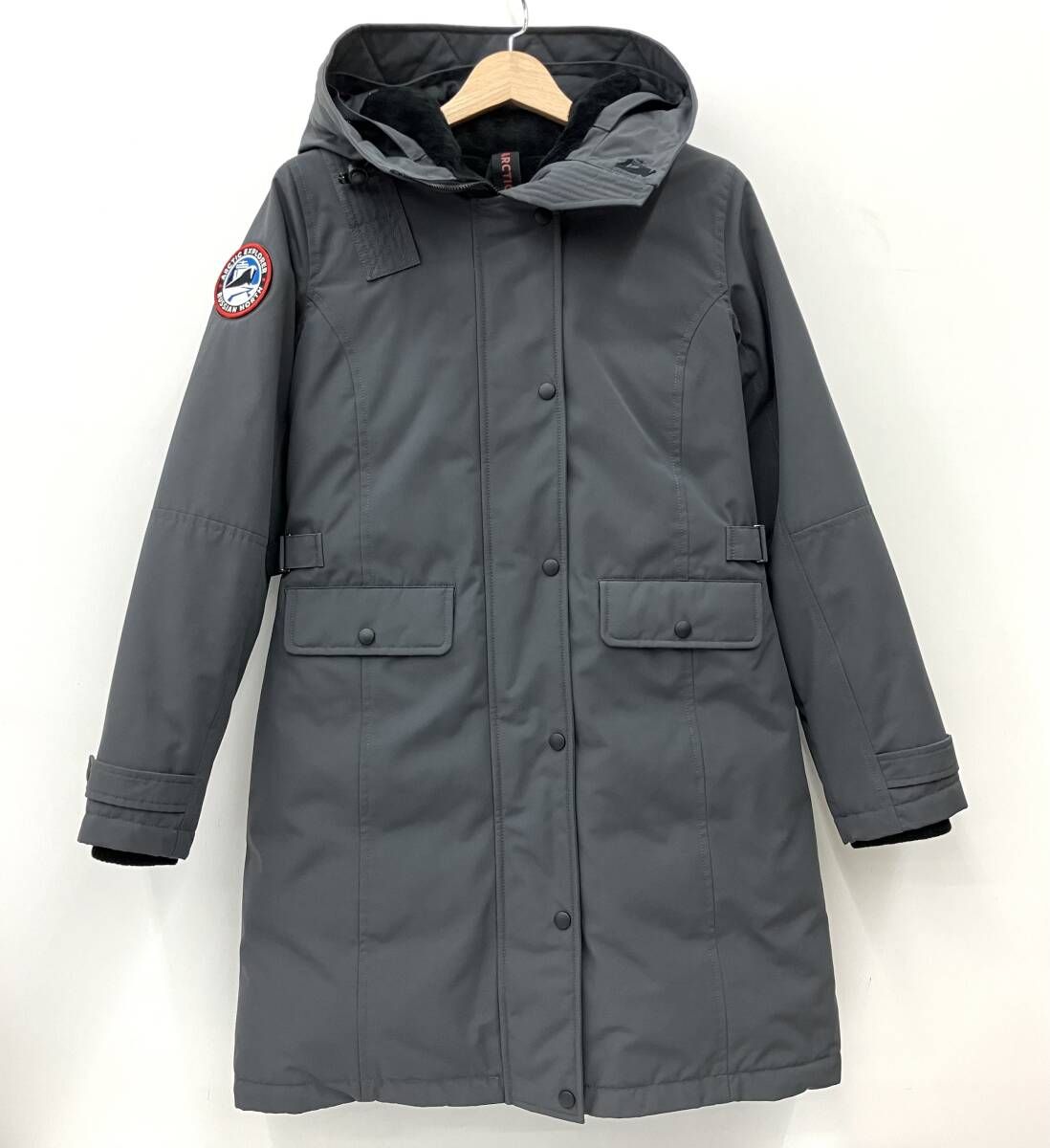 ARCTIC EXPLORER アークティックエクスプローラ ダウンコート グレー サイズS ファー