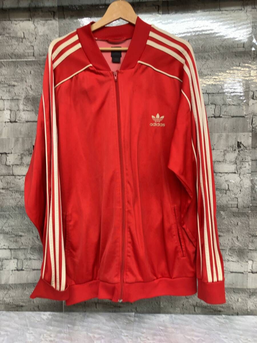 adidas ジャージ 00 s トラックジャケット レッド サイズXL