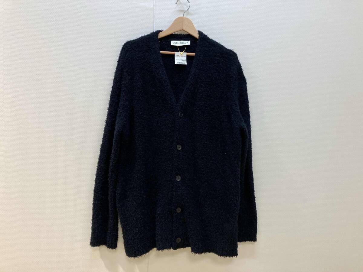 OUR LEGACY アワーレガシー KNITTED ニットカーディガン サイズ46 黒 ブラック コットン メンズ