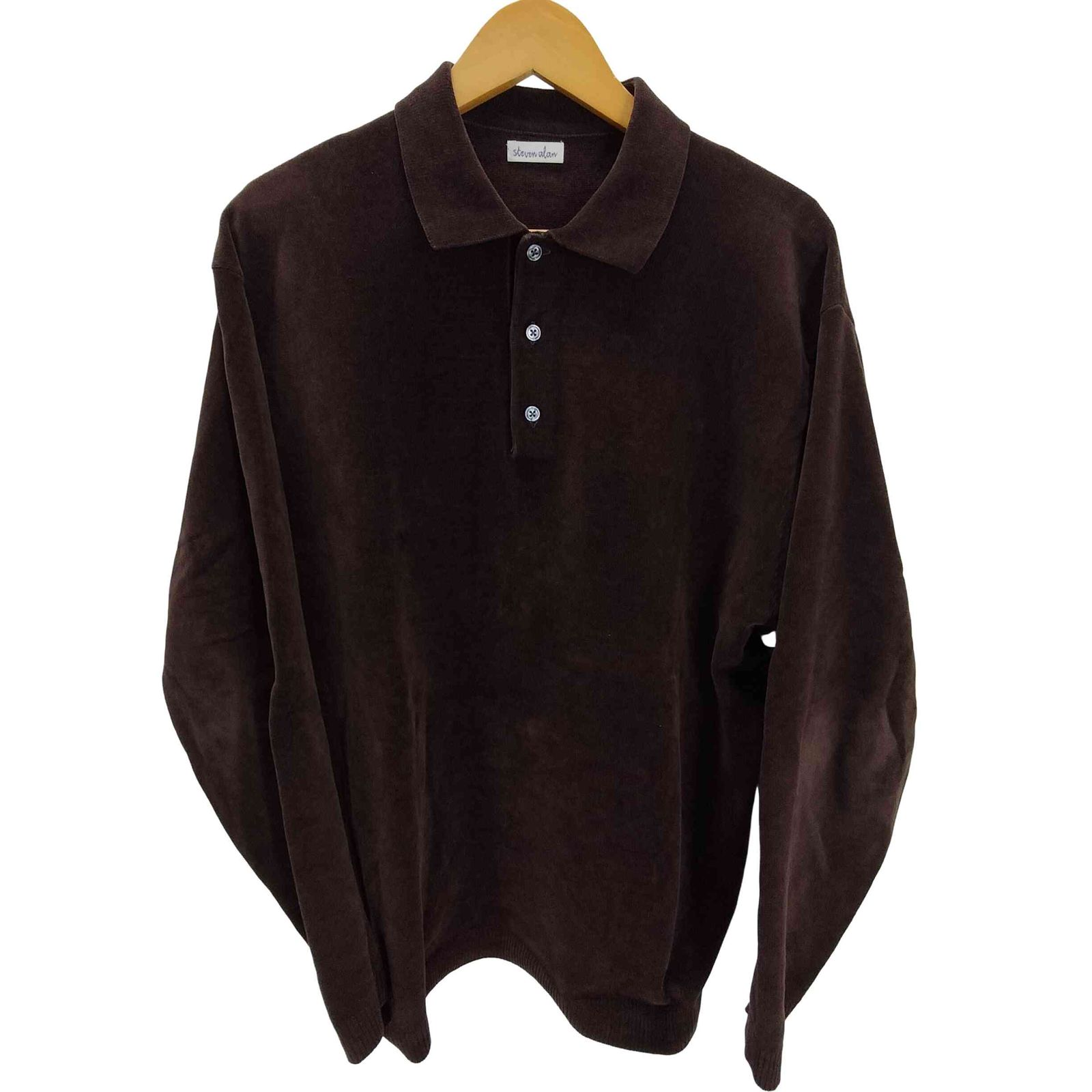 スティーブンアラン Steven Alan 25 AW 3 B コットン ニット ポロシャツ メンズ JPN L