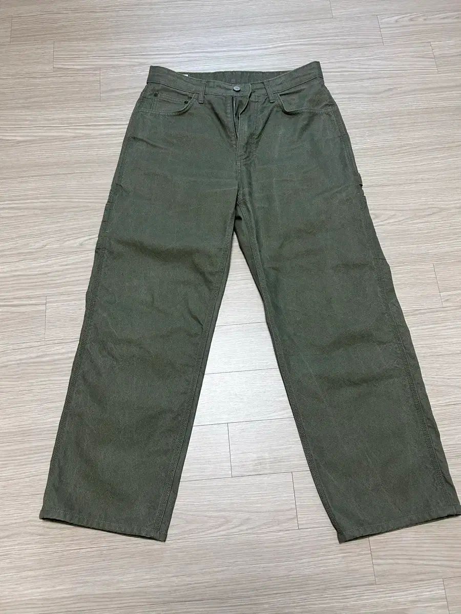 インザロウ WASHED PAINTER PANTS ディープオリーブ