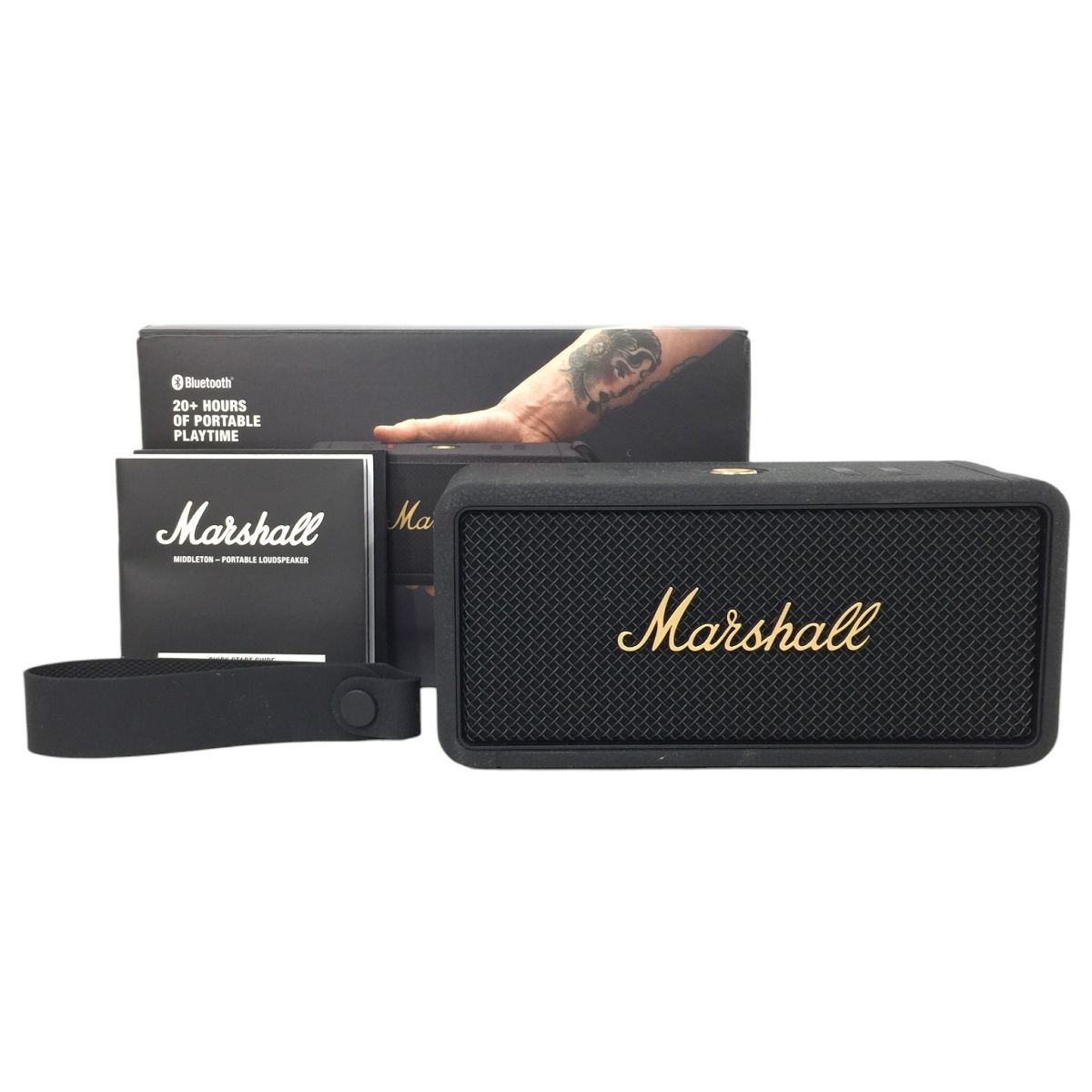 Marshall MIDDLETON Black and Brass ワイヤレスポータブル防水