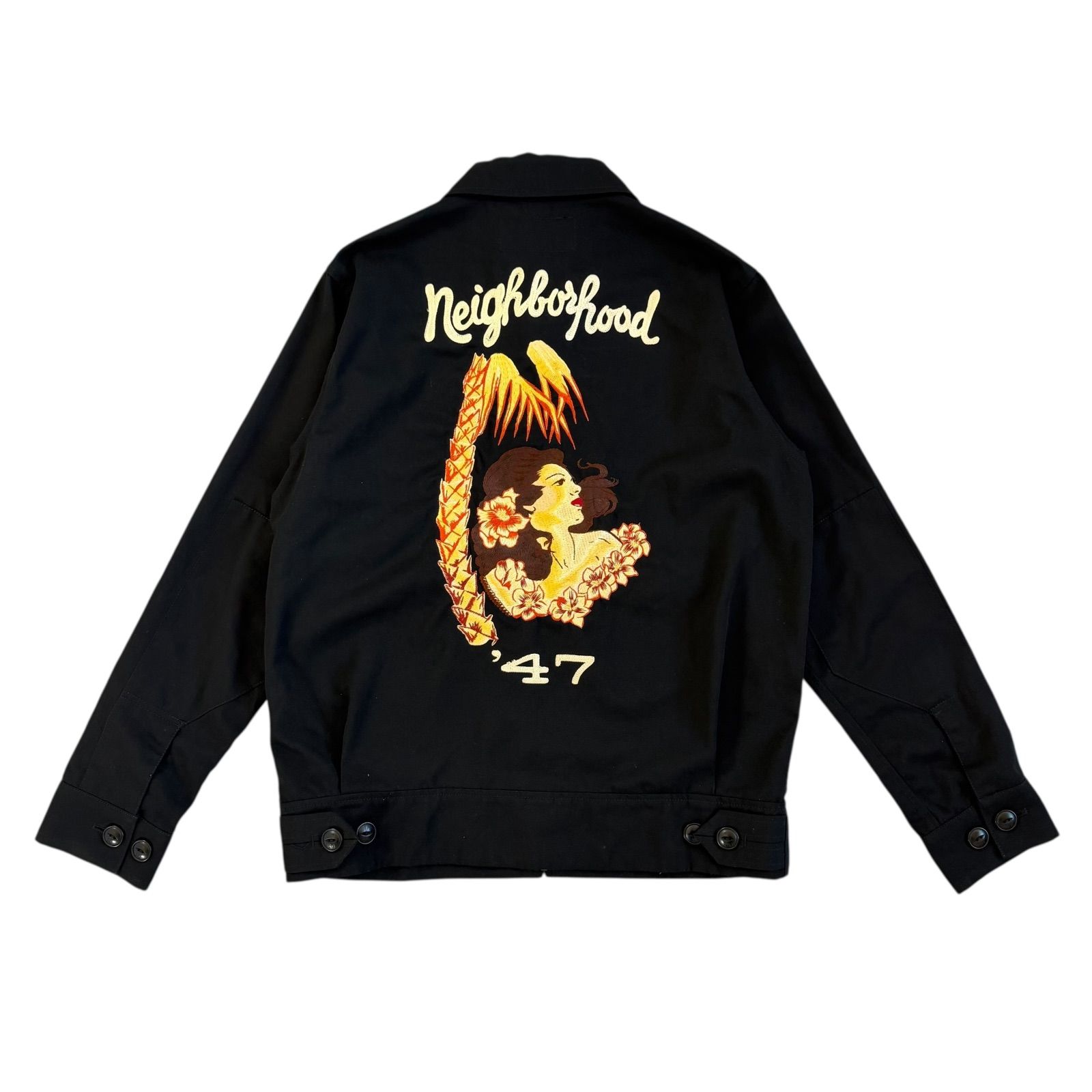 ネイバーフッド 11 ss Work Jacket ワークジャケット 刺繍デザイン Sサイズ ブラック系 日本製