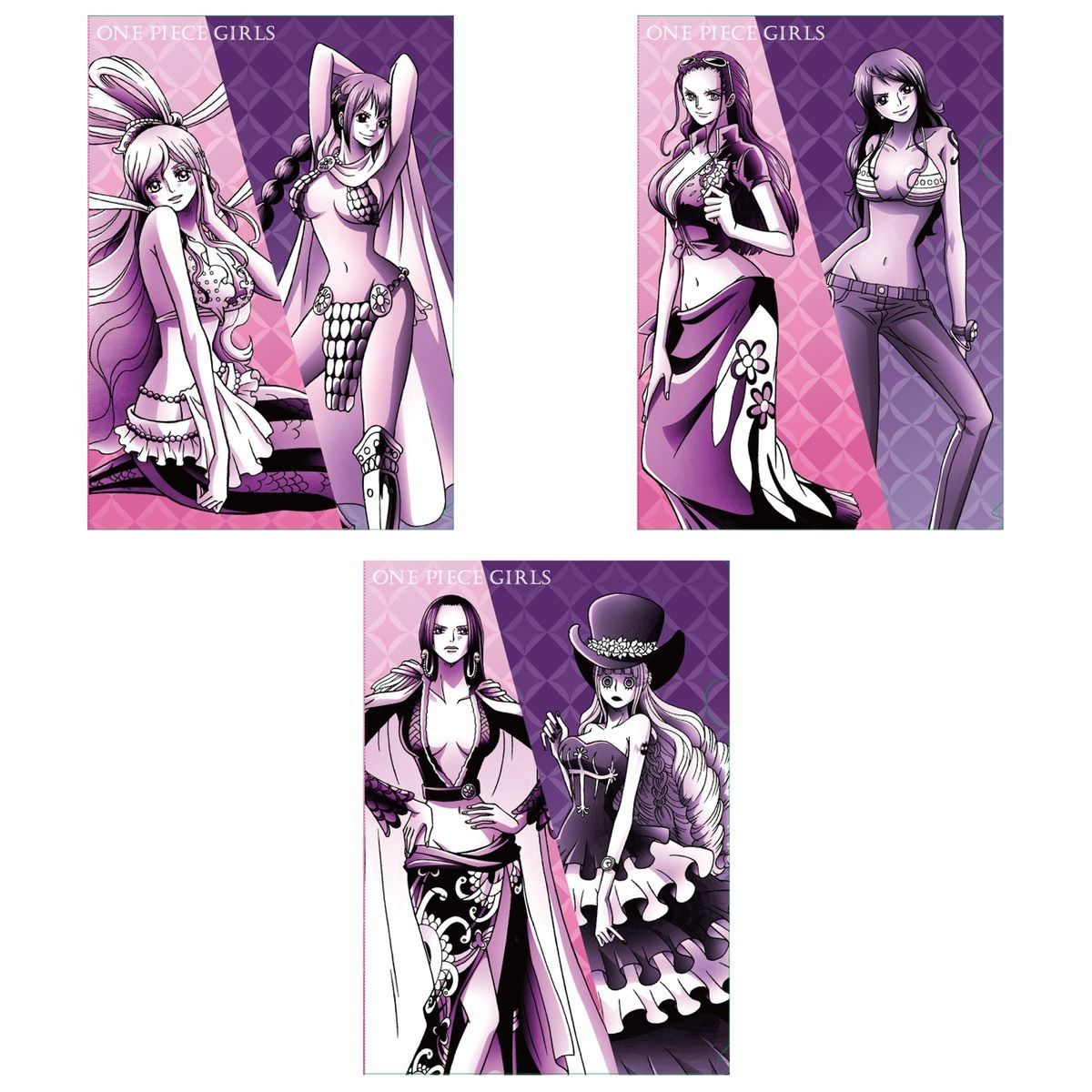 ONE PIECE GIRLS A4クリアファイル3枚セット nanacoカード発行特典