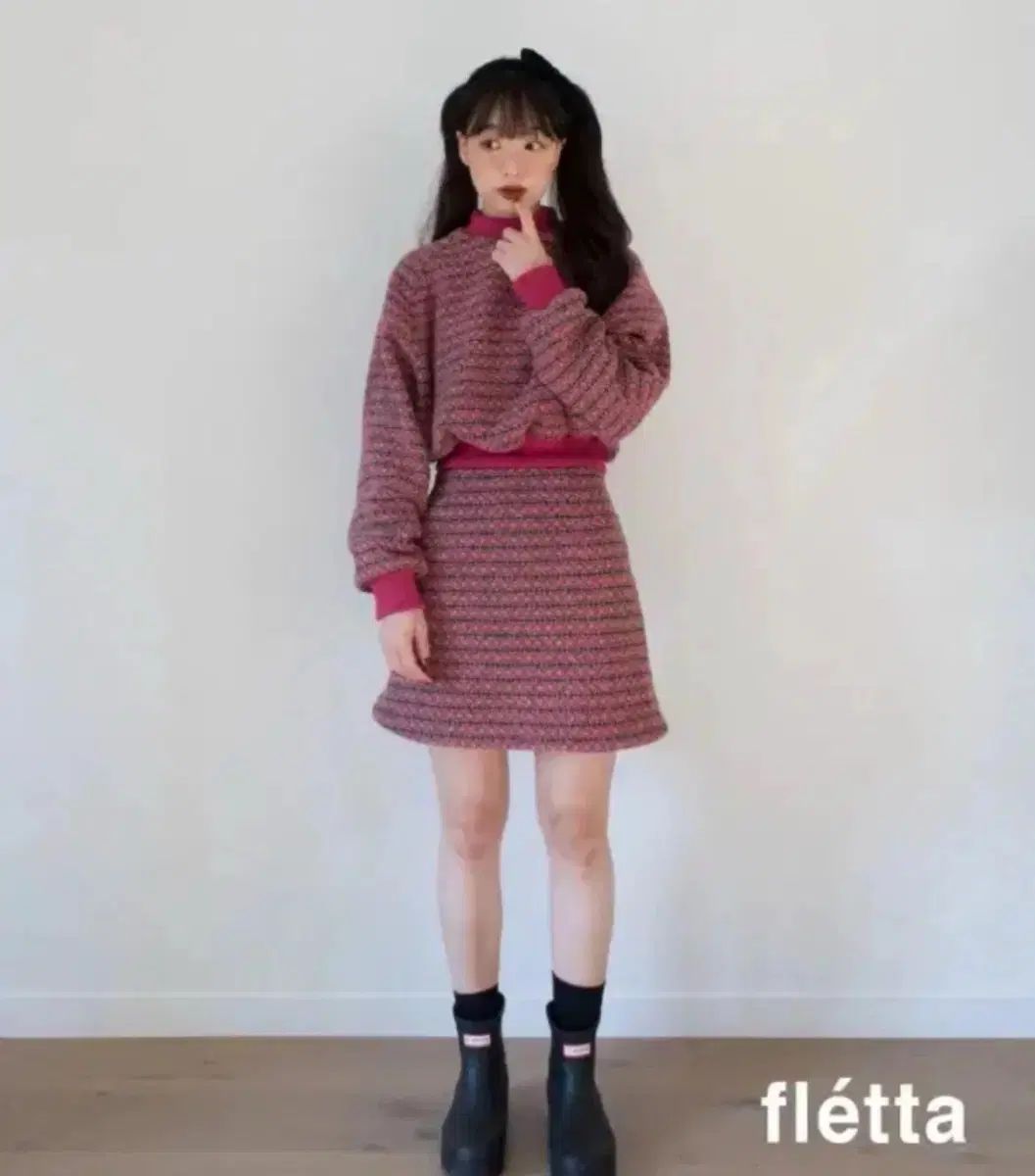 fletta ジャカード ピンク セットアップ S