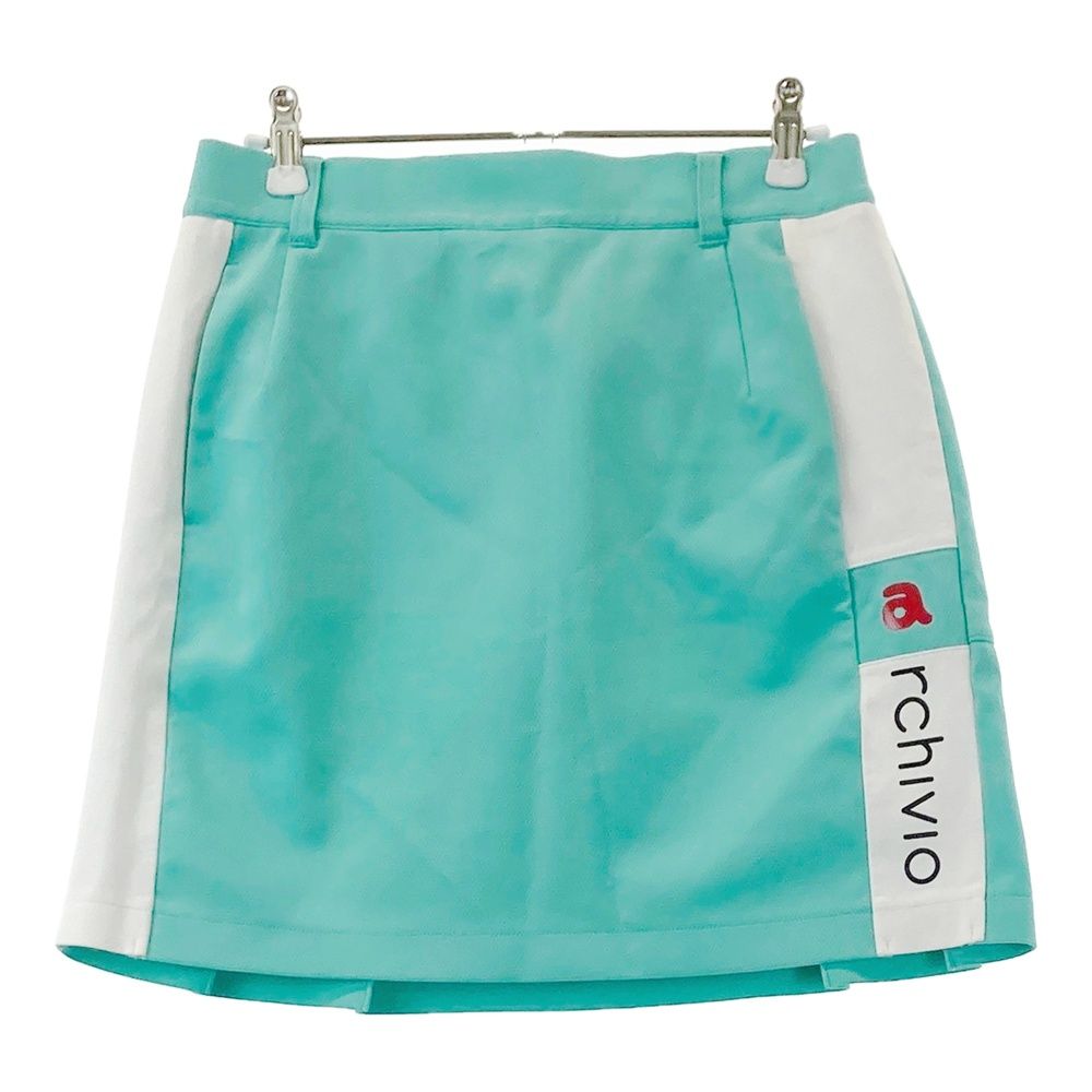 サイズ 38 アルチビオ 裏地付き バイカラー ストレッチスカート グリーン系 ゴルフウェア レディース ストスト