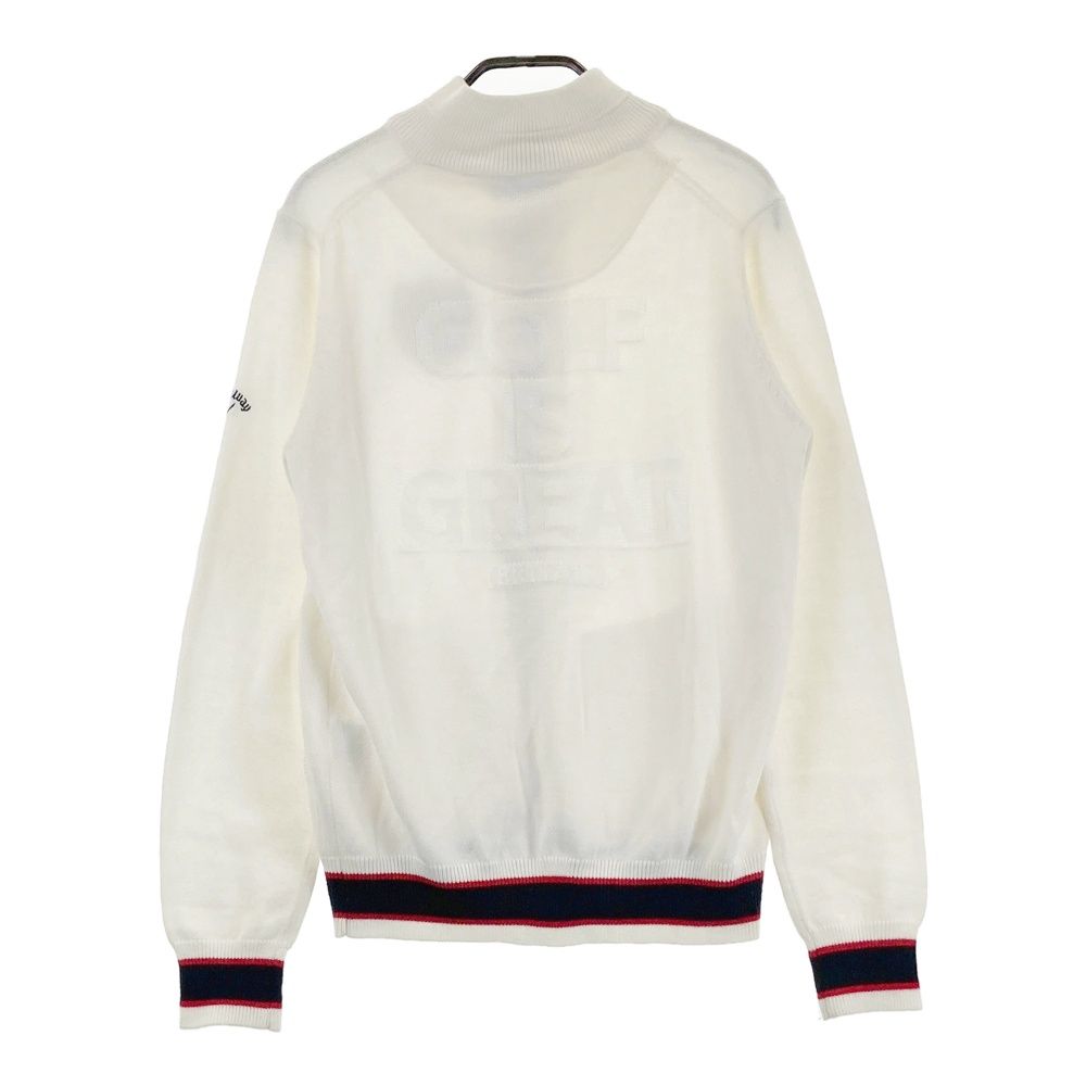 サイズ：L CALLAWAY キャロウェイ ウール混 ニット ジップジャケット