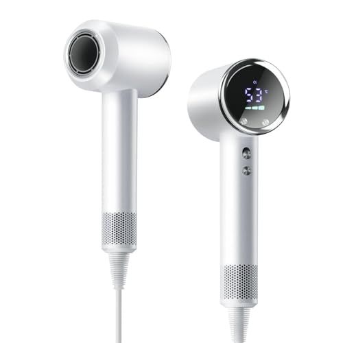 ドライヤー 大風量 2025先端モデル 温度 風速表示 ヘアドライヤー 速乾 美髪 高速ドライヤー 1400 W 高濃度マイナスイオン 40 m s高風速 4段階温度調節 3段階風量 AIスマート温度制御 温冷風ワンタッチ切替 スマートメモリー機能 サ