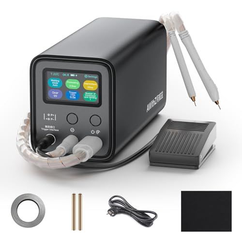 スポット溶接機 AWithZ 10 5 KWファラーコンデンサー付きスポットバッテリー溶接機 スマートハンドペン フットペダル付き 18650 LiFePO 4リチウム電池グループビルに適用 UF 20 B