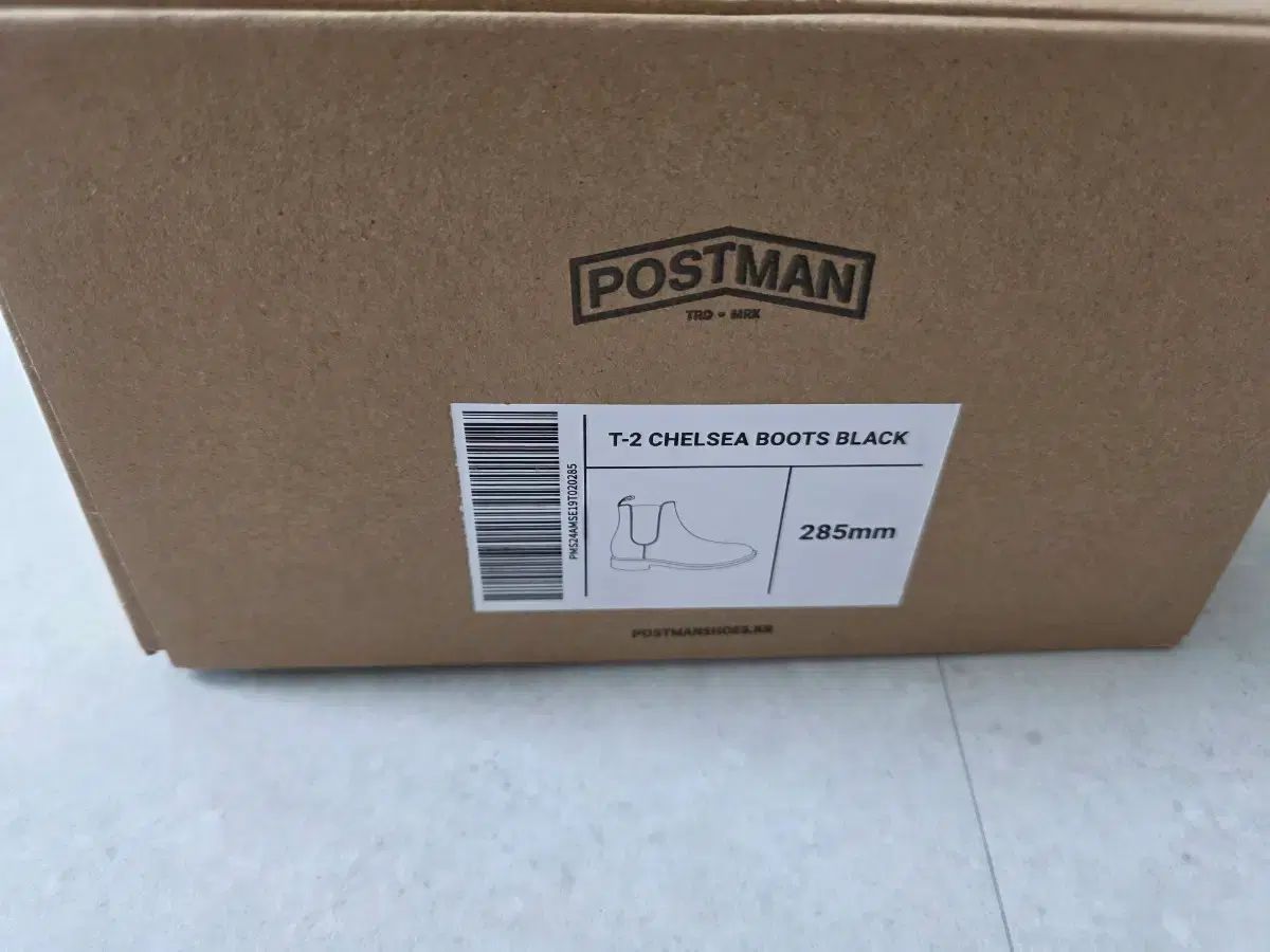 ポストマン T 2 ブラック チェルシー ブーツ 285