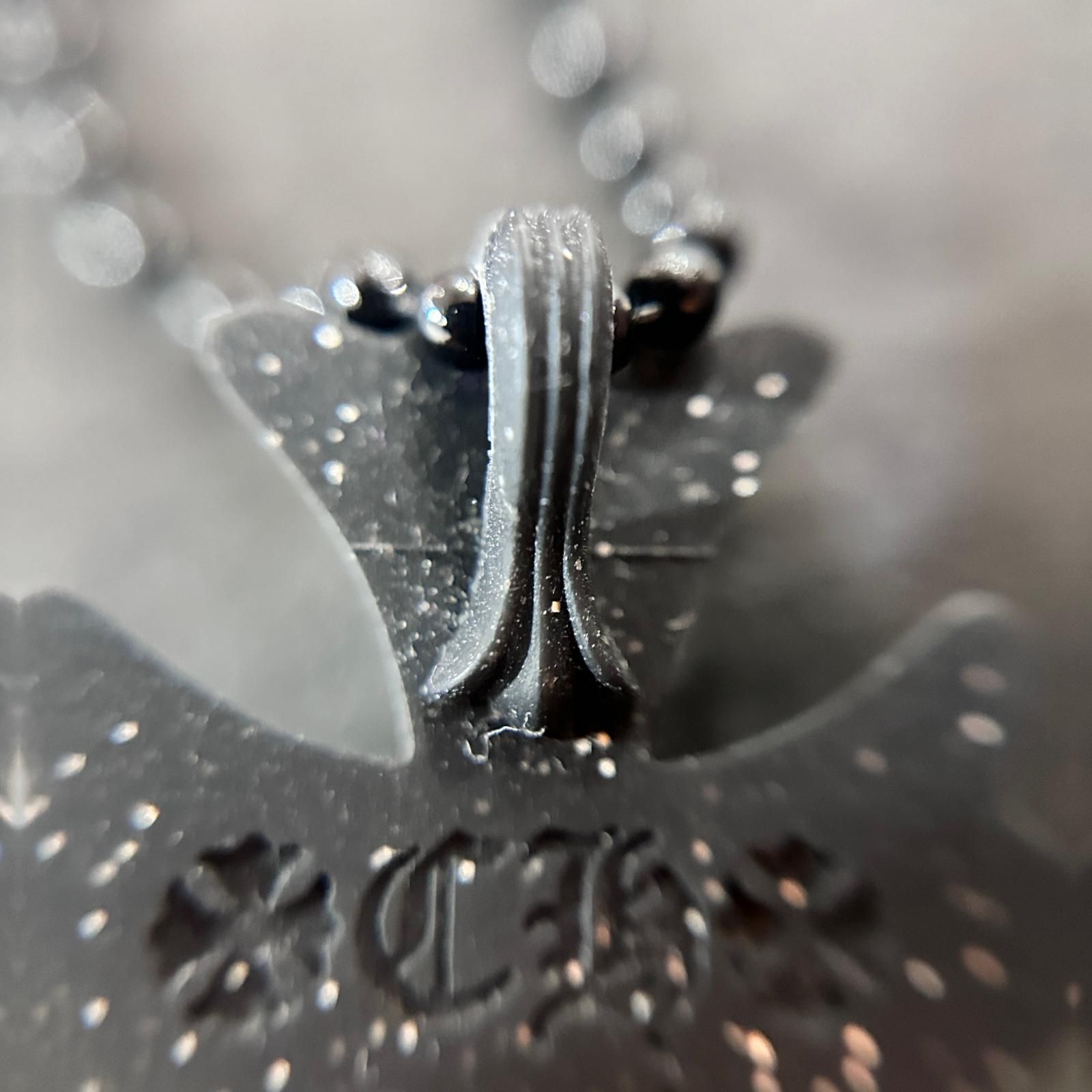 未使用 CHROME HEARTS ラメ ラバーネックレス シリコン クロス