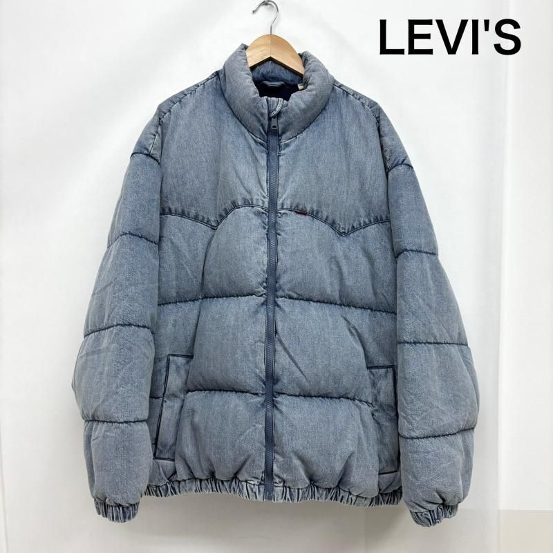 リーバイス スーパーデニムダウンジャケット 600 FP デニム地 BIG E キルティング パファーデザイン メンズ XL ISItems 古着