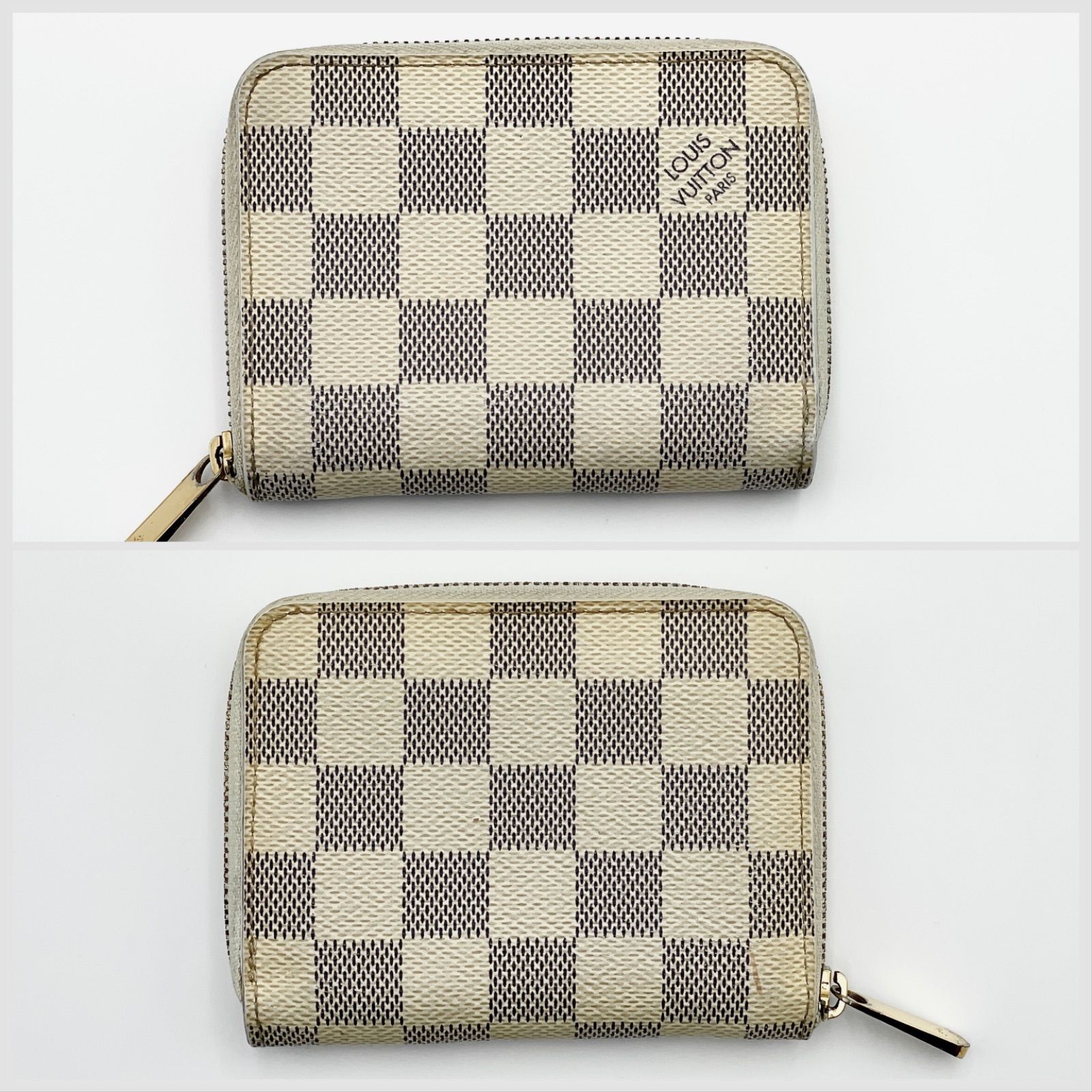 Louis Vuitton ルイヴィトン ダミエ ジッピー コインパース アズール ホワイト 白 レディース メンズ 小銭入れ コインケース コンパクト 財布 N 63069