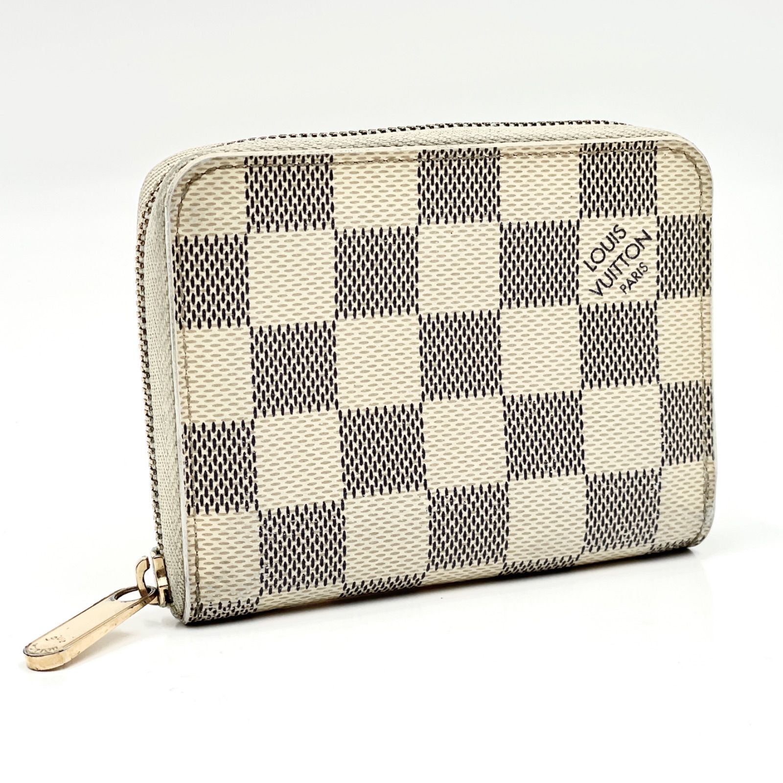 Louis Vuitton ルイヴィトン ダミエ ジッピー コインパース アズール ホワイト 白 レディース メンズ 小銭入れ コインケース コンパクト 財布 N 63069