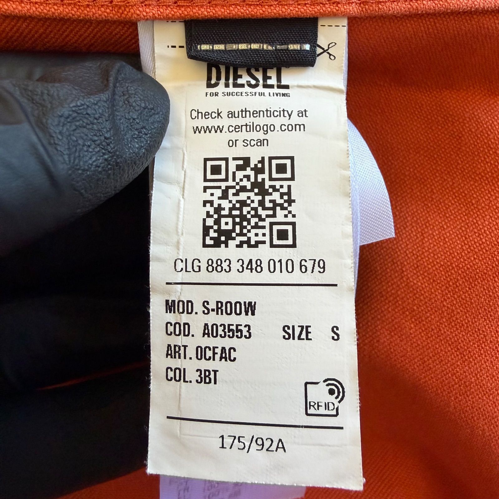 DIESEL / ディーゼル コットンツイルワークシャツ 刺繍ロゴ ファスナー 
