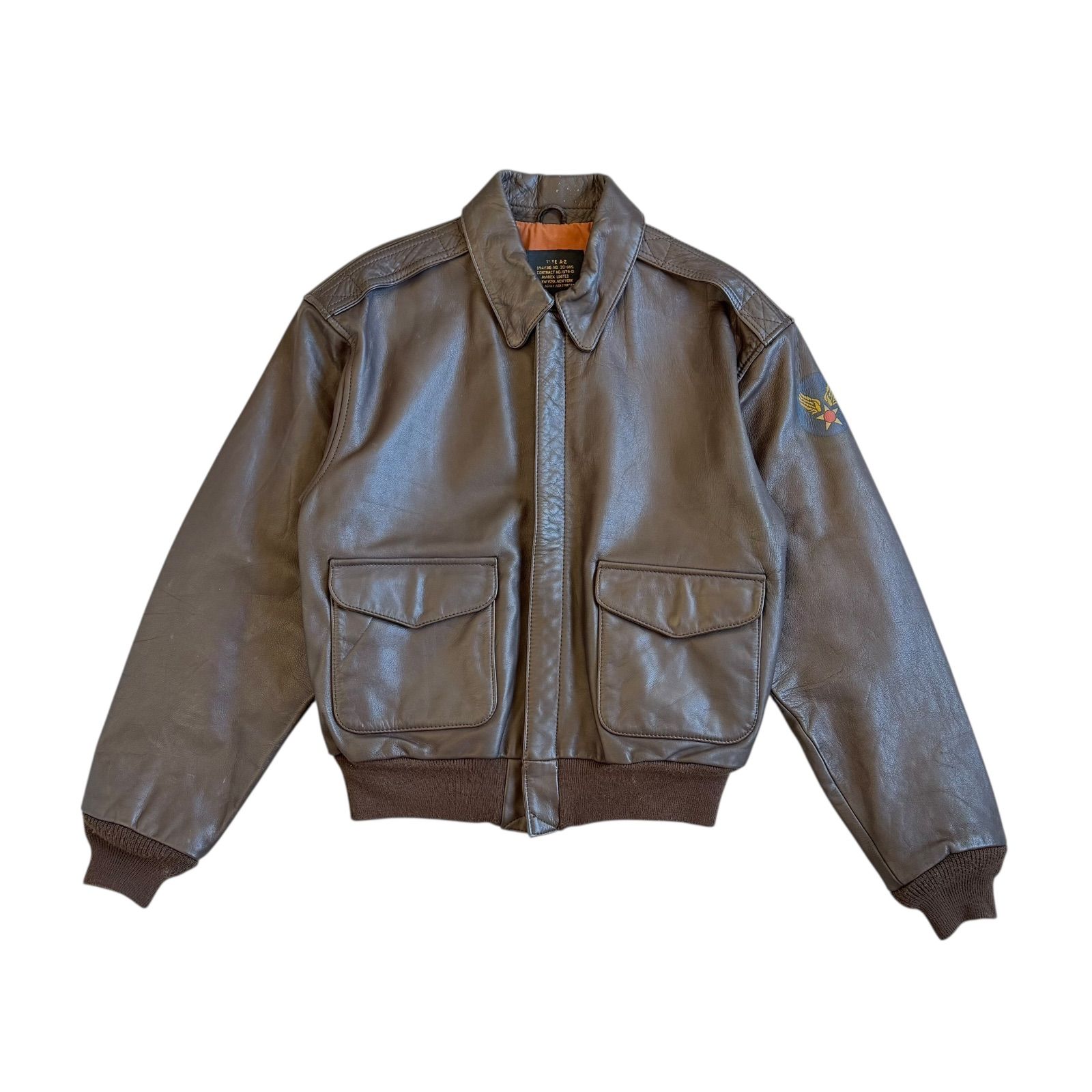 AVIREX / アヴィレックス A-2フライトレザージャケット ブラウン S