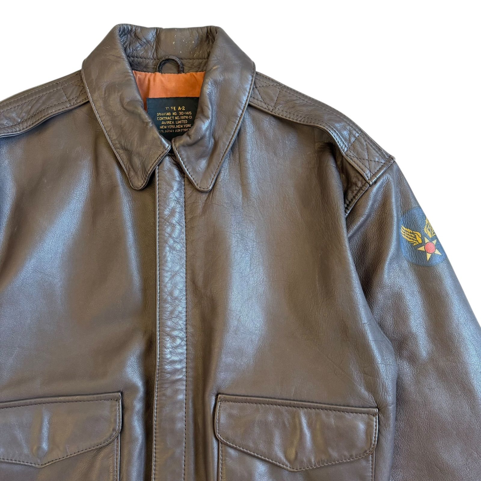 AVIREX / アヴィレックス A-2フライトレザージャケット ブラウン S