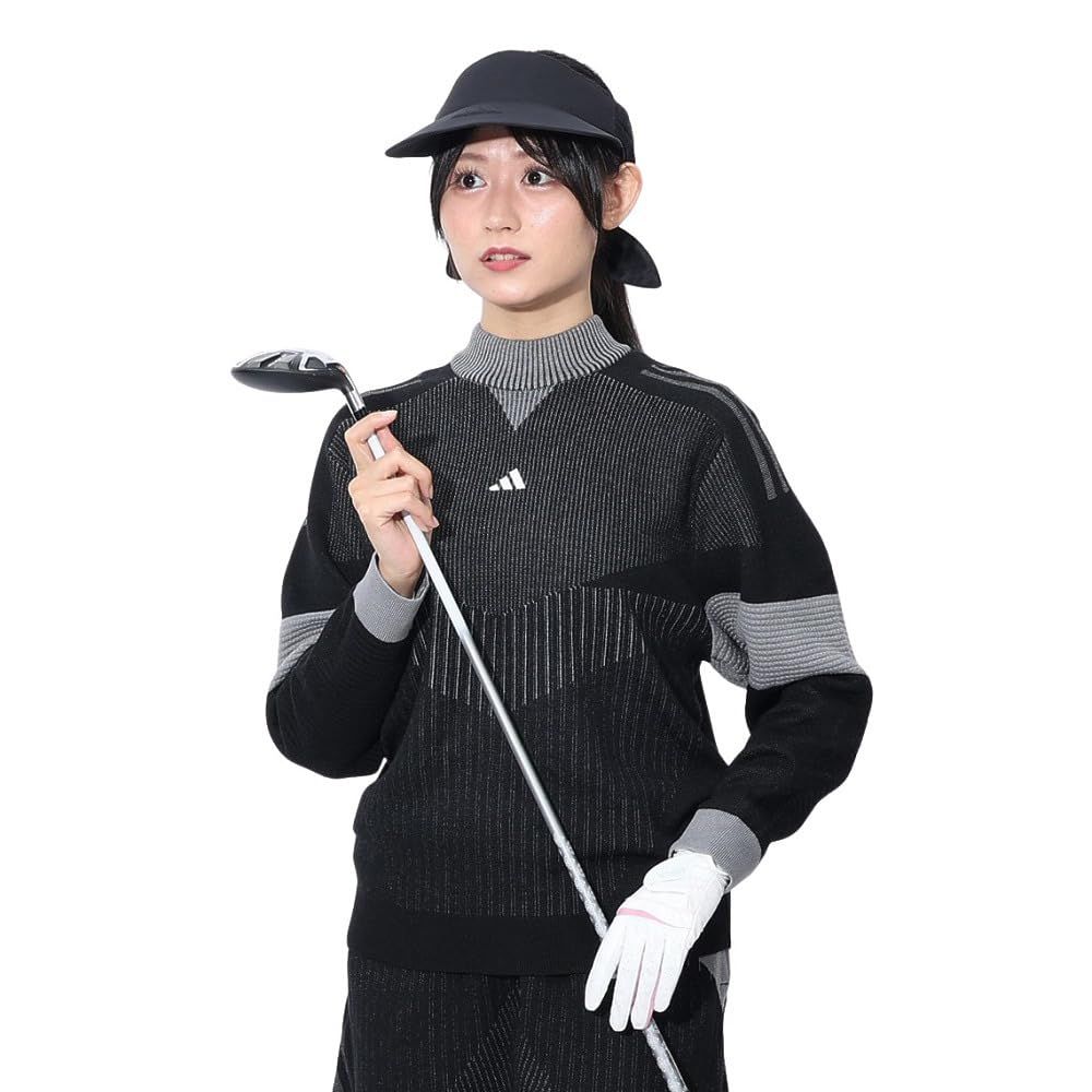 アーカイブグラフィック モックネック 長袖セーター ブラック L