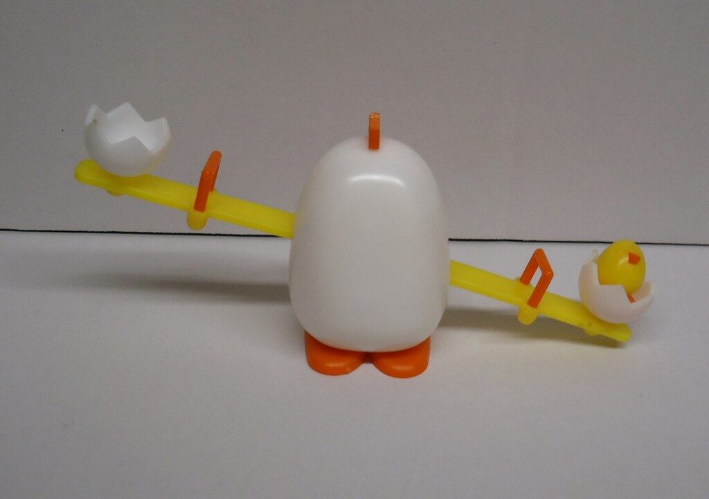 江崎グリコ ポーとペー ひよこのシーソー H 110 mm